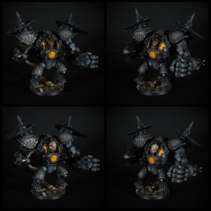 Warhammer 40k Maxmini Ork Warboss in Mech Armor by Green Brush